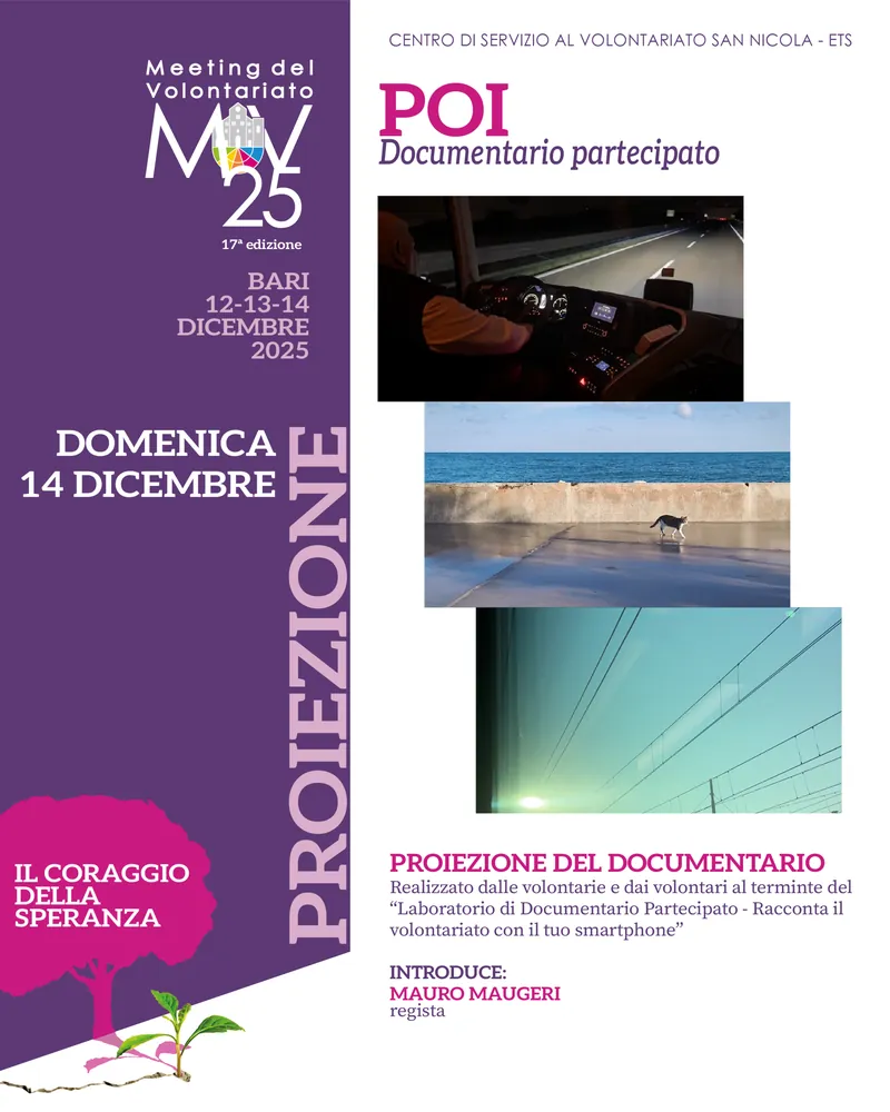 Banner dell'appuntamento «Proiezione del documentario partecipato “Poi”